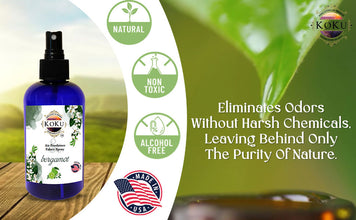 Bergamot Air Freshener, Odor Eliminator Spray, Car Air Freshener, Non Toxic Home Fragrance, Alcohol Free Room Spray, Linen Spray