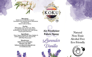 Lavender Vanilla Air Freshener, Odor Eliminator Spray, Luxury Car Air Freshener, Non Toxic Home Fragrance, Alcohol Free Spray