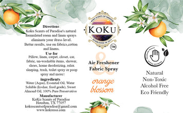 Orange Blossom Spray, Car Air Freshener, Room Spray, Home Fragrance, Essential Oil Aromatherapy Spray, Relaxation Spray