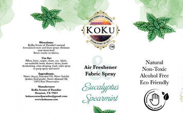 Eucalyptus Spearmint Air Freshener, Deodorizer Car Air Freshener, Essential Oil Spray, Non-Toxic Home Fragrance, Room Spray
